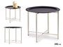 Giftdecor Table d'appoint noire 52 x 44 x 52 cm en métal (Set de 4)