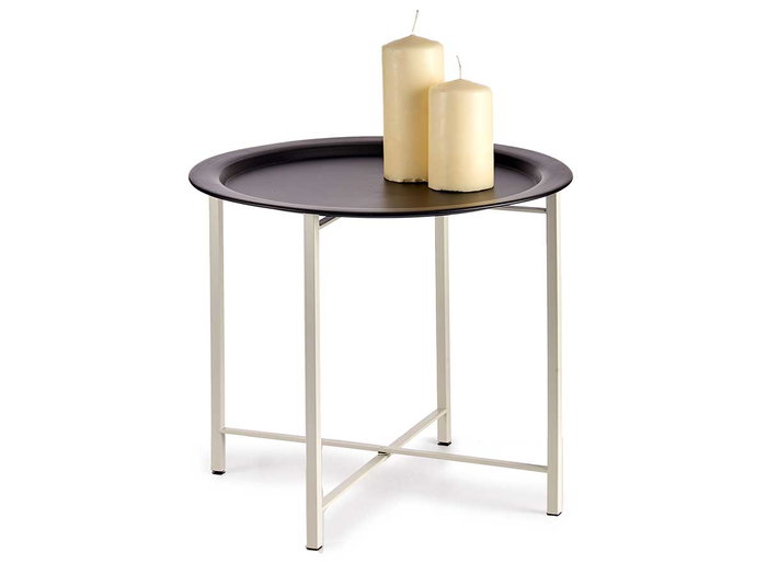 Giftdecor Table d'appoint noire 52 x 44 x 52 cm en métal (Set de 4) Giftdecor Table d'appoint noire 52 x 44 x 52 cm en métal (Set de 4)