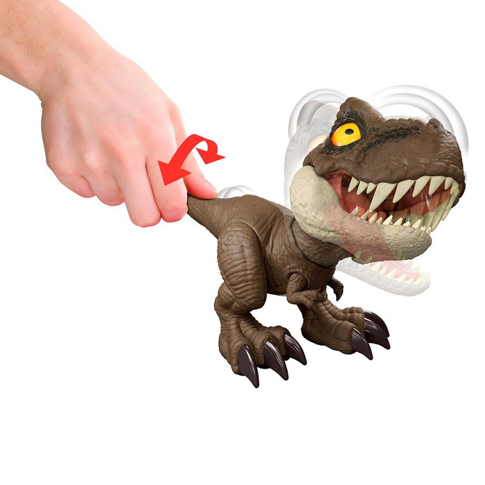 MATTEL Jurassic World Figurine T-Rex Roar Command Parlant - Jouet Dinosaure avec Attaque et Rugissement - Compatible Anglais, Français, Allemand MATTEL Jurassic World Figurine T-Rex Roar Command Parlant - Jouet Dinosaure avec Attaque et Rugissement - Compatible Anglais, Français, Allemand