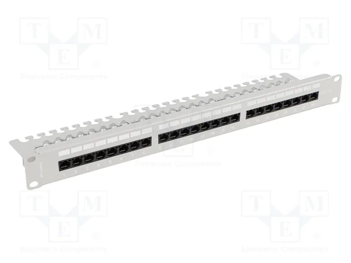 Lanberg Panneau de brassage Cat.6A 24 ports 1U 19 pouces gris