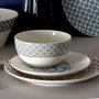 Home Deco Factory Plat Cottage Bleu 20 cm