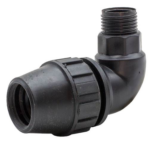 Riegolux Coude 90° Filetage Mâle 1 1/4 x 40mm PP Riegolux Coude 90° Filetage Mâle 1 1/4 x 40mm PP