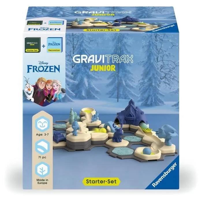 Ravensburger Gravitrax Junior Starter Set La Reine des Neiges - Circuit de Billes à Construire - 71 Pièces - Jeu de Construction - Dès 3 ans - Réf. 73385
