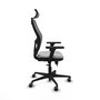 Piqueras y Crespo Chaise de Bureau Jorquera Gris clair avec Appui-tête et Accoudoirs 3D