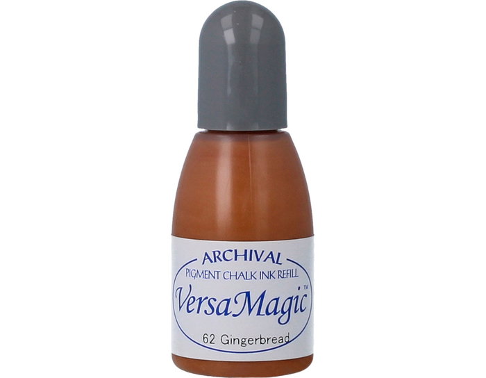 Tsukineko Versamagic Recharge d'encre Gingembre effet craie 20ml Tsukineko Versamagic Recharge d'encre Gingembre effet craie 20ml