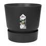 Elho Pot de fleurs rond Greenville 30 Vivre noir