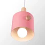Lampe Suspendue "Scarlet" SKD-P1014-S Métal Bois Hauteur Réglable Design Moderne