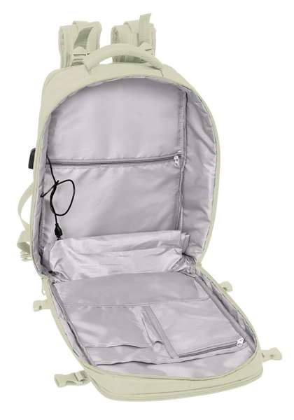 Safta Sac à dos de voyage cabine 15.6 pouces - Beige - Dimensions 29 x 44 x 19 cm Safta Sac à dos de voyage cabine 15.6 pouces - Beige - Dimensions 29 x 44 x 19 cm