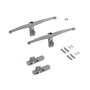 Emuca Lot de 5 consoles pour étagères en bois Zero, Gris pierre
