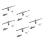 Emuca Lot de 5 consoles pour étagères en bois Zero, Gris pierre