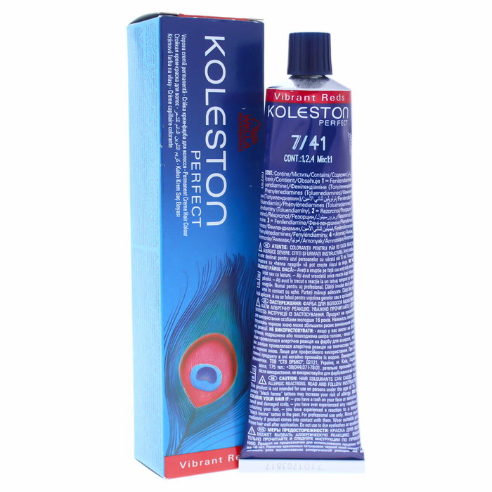Wella Professionals Koleston Perfect Teinture Permanente pour Cheveux 60 ml - Ref. 7/41 Medium Red Ash Blonde Wella Professionals Koleston Perfect Teinture Permanente pour Cheveux 60 ml - Ref. 7/41 Medium Red Ash Blonde