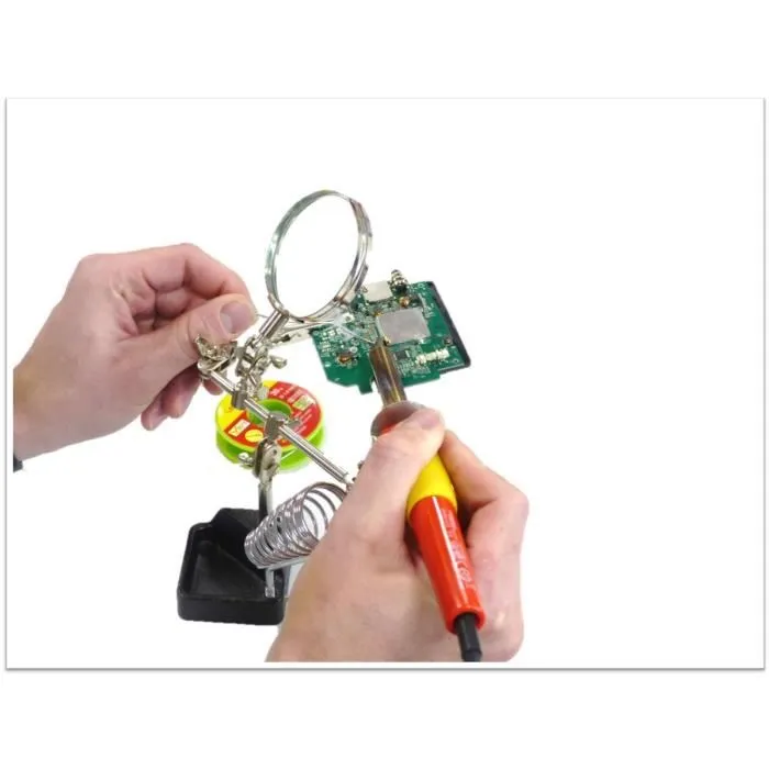 Rothenberger - Fer à souder 25 W avec support, panne cuivre nickelée droite et câble 1,5 m - rouge