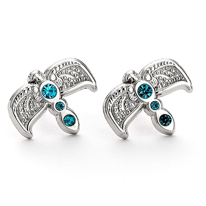 THE CARAT SHOP - Boucles d'oreilles Diadème Harry Potter en alliage argenté avec cristal - 1.2 cm x 1.4 cm