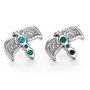 THE CARAT SHOP - Boucles d'oreilles Diadème Harry Potter en alliage argenté avec cristal - 1.2 cm x 1.4 cm
