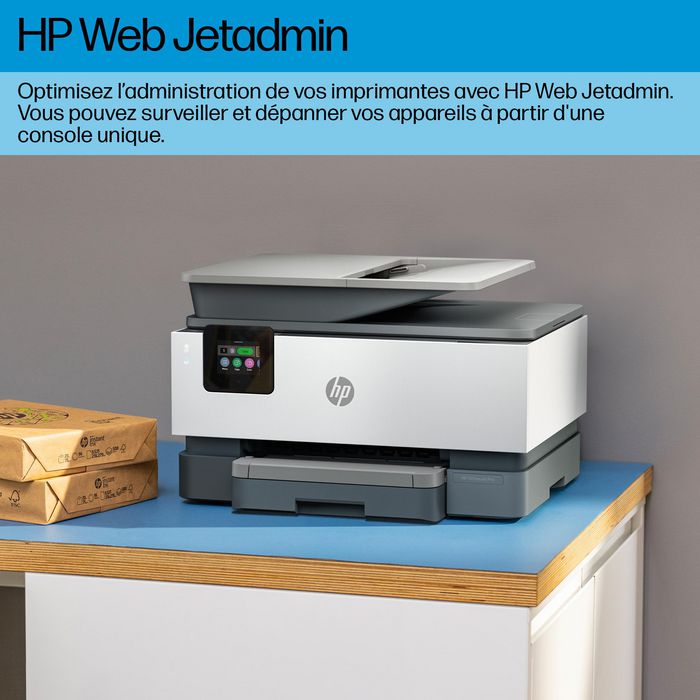 HP OfficeJet Pro 9120b - Imprimante multifonction couleur sans fil pour bureau - Impression, scan, copie, fax - Écran tactile - Chargeur automatique