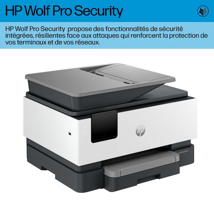 HP OfficeJet Pro 9120b - Imprimante multifonction couleur sans fil pour bureau - Impression, scan, copie, fax - Écran tactile - Chargeur automatique