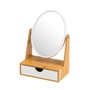 BigBuy Home Miroir Grossissant Blanc Naturel Bambou 2x