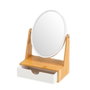 BigBuy Home Miroir Grossissant Blanc Naturel Bambou 2x