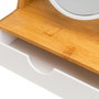 BigBuy Home Miroir Grossissant Blanc Naturel Bambou 2x