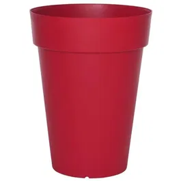 Riviera Pot de fleurs Soleilla rond diamètre 50 cm hauteur 66 cm 71 L couleur rouge