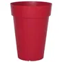 Riviera Pot de fleurs Soleilla rond diamètre 50 cm hauteur 66 cm 71 L couleur rouge