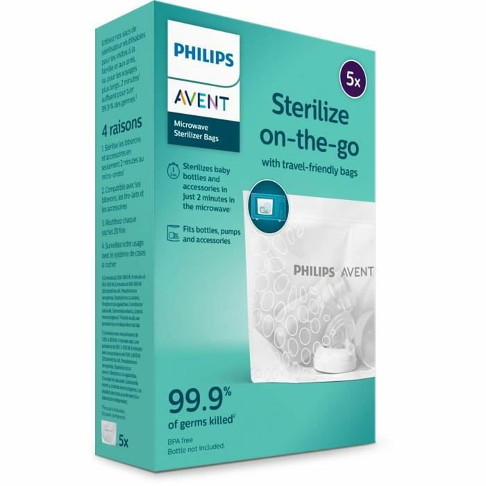 Philips Avent Sachets de stérilisation micro-ondes - 5 sachets Philips Avent Sachets de stérilisation micro-ondes - 5 sachets