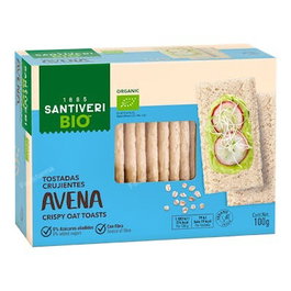 Santiveri Tostadas Ligeras De Avena 100Gr. Bio - Biscottes d'Avoine Complètes Biologiques (100 g)