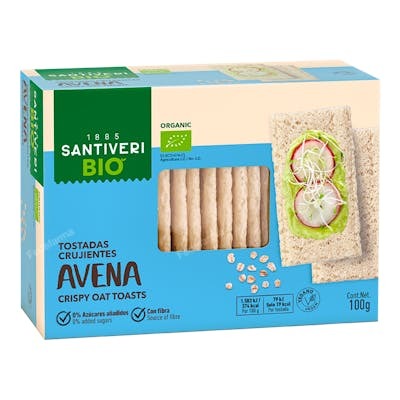 Santiveri Tostadas Ligeras De Avena 100Gr. Bio - Biscottes d'Avoine Complètes Biologiques (100 g) Santiveri Tostadas Ligeras De Avena 100Gr. Bio - Biscottes d'Avoine Complètes Biologiques (100 g)