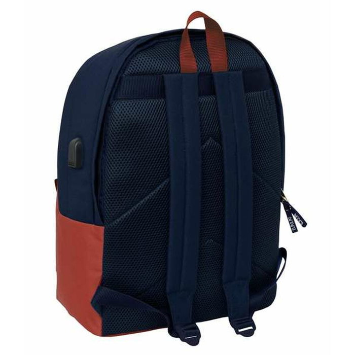 Cartable El Pulpo Rouge Blue marine 31 x 44 x 18 cm