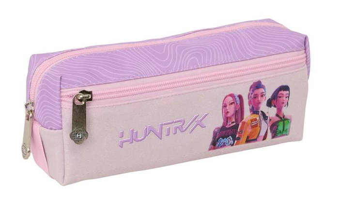 Safta Trousse triple avec élastique Demon Hunters - Iconic 22x8,5x6cm - Dès 3 ans