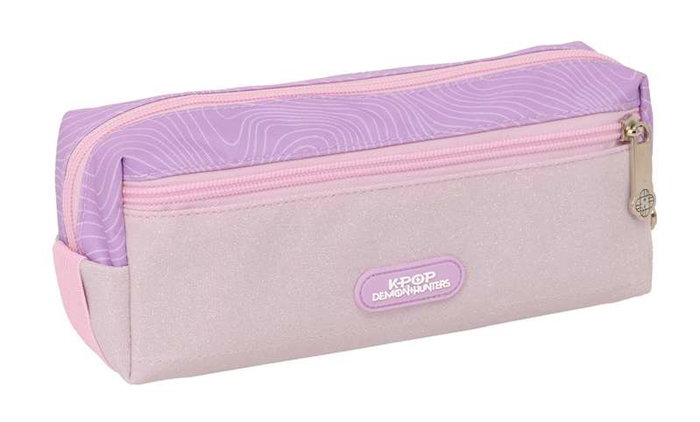 Safta Trousse triple avec élastique Demon Hunters - Iconic 22x8,5x6cm - Dès 3 ans