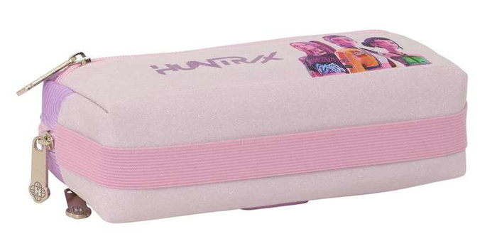 Safta Trousse triple avec élastique Demon Hunters - Iconic 22x8,5x6cm - Dès 3 ans