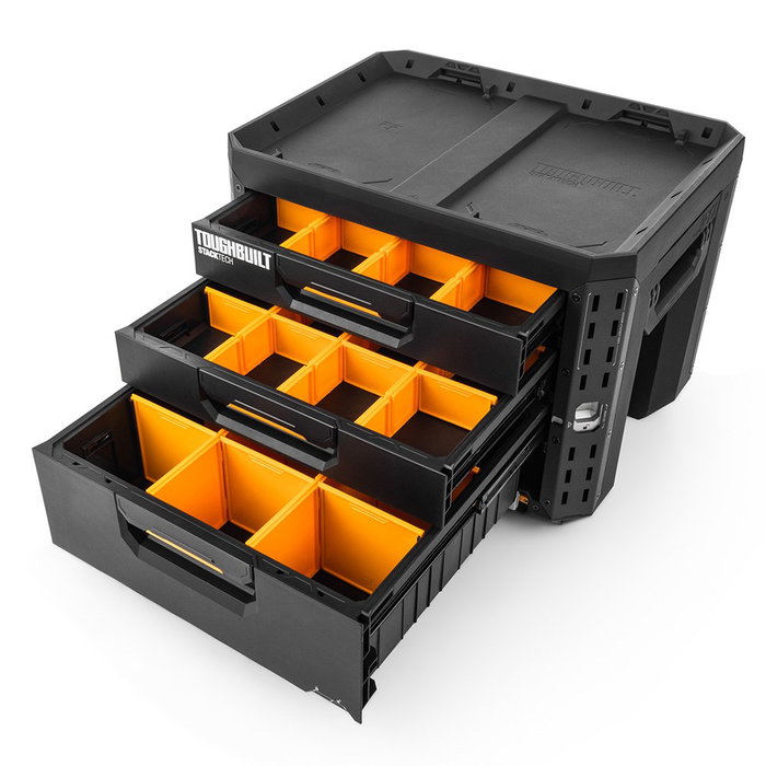 Toughbuilt Boîte à outils XL Stacktech avec 3 tiroirs Toughbuilt Boîte à outils XL Stacktech avec 3 tiroirs