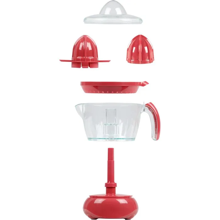 Livoo Presse-agrumes électrique DOD131RC - 25 W, avec 2 cônes (grand et petit), bol 700 ml, démarrage automatique, rotation bidirectionnelle - Rouge