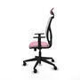 Piqueras y Crespo Chaise de Bureau Motilla Rose et Blanc avec Appui-tête