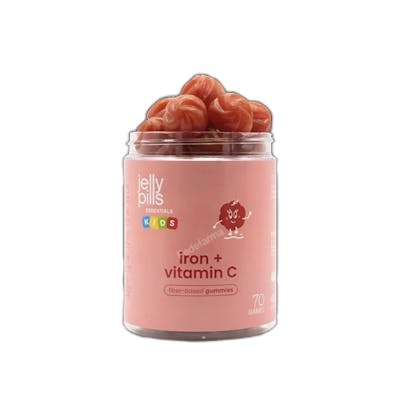 JELLY PILLS Gummies Fer + Vitamine C pour Enfants 70 Bonbons à la Pêche JELLY PILLS Gummies Fer + Vitamine C pour Enfants 70 Bonbons à la Pêche