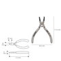 WOLFPACK LINEA PROFESIONAL Pince à anneau pour circlips intérieurs courbes 125 DIN5256