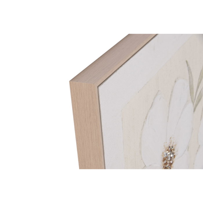 Home ESPRIT Lot de 2 Toiles Fleurs Shabby Chic Blanc Beige 92 x 4,5 x 122 cm Home ESPRIT Lot de 2 Toiles Fleurs Shabby Chic Blanc Beige 92 x 4,5 x 122 cm
