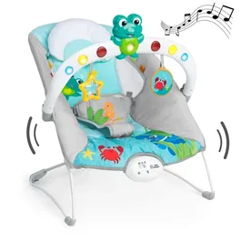 Baby Einstein Transat bébé Neptune Ocean Explorers, avec vibrations, lumières et 15 mélodies, activation par coup de pied