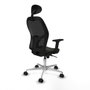 Piqueras y Crespo Chaise de Bureau avec Appui-tête Jorquera 2D086N1 Noir