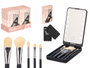 Berilo Étui miroir avec 5 pinceaux maquillage 9,5x16,3x3 cm (Set de 12)