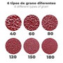WOLFPACK LINEA PROFESIONAL Bande abrasive de rechange 100 x 690 mm, Grain 180 (Lot de 6)