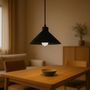 Suspension Colt Rosace Noire Câble Noir Design Minimaliste E27