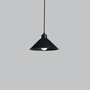 Suspension Colt Rosace Noire Câble Noir Design Minimaliste E27