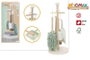 Woomax - Set de nettoyage en bois - 5 pièces - 19 x 19 x 43 cm
