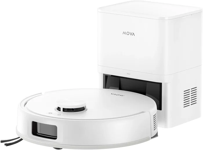 MOVA Aspirateur Robot Laveur E20S PRO PLUS - 13000 Pa Aspiration Puissante, Navigation Intelligente 3DAdapt, Fonction 2-en-1, Batterie Longue Durée - Blanc