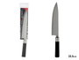 Kinvara Grand Couteau Acier Mince Lame 21.5 cm Poignée Noire 33.5x5x2 cm (Set de 24)