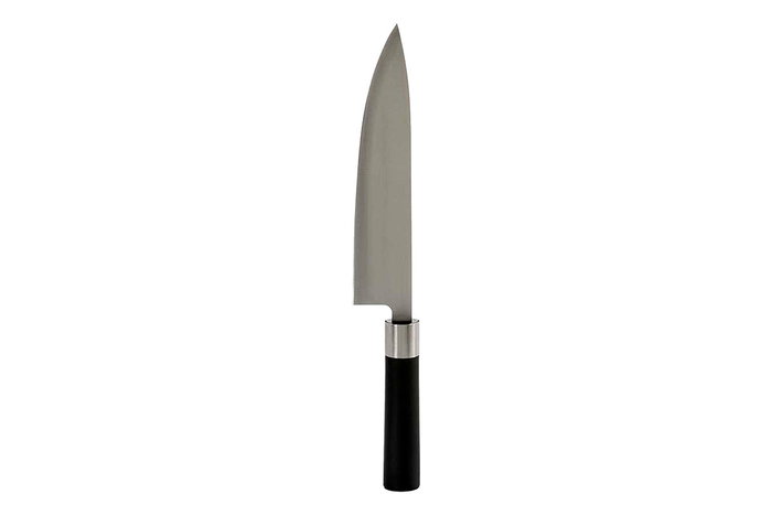 Kinvara Grand Couteau Acier Mince Lame 21.5 cm Poignée Noire 33.5x5x2 cm (Set de 24)