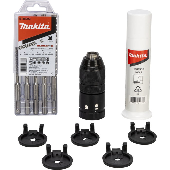 Makita DHR243JWX2 Marteau Combiné Sans Fil avec 2 Batteries et Chargeur Makita DHR243JWX2 Marteau Combiné Sans Fil avec 2 Batteries et Chargeur