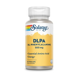 SOLARAY DLPA DL-Phenylalanine 500 mg, 60 capsules végétales